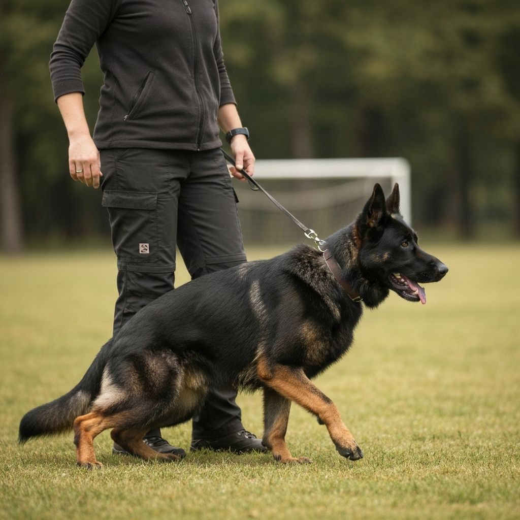 German Shepherd demonstrating refined behavior