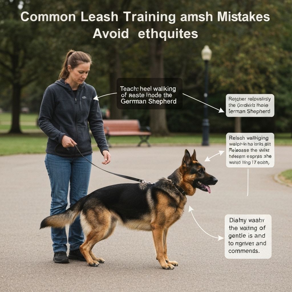Common mistakes to avoid during German Shepherd leash training