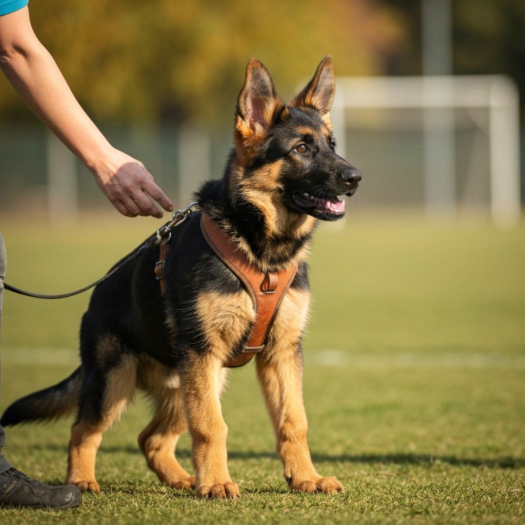5-month-old German Shepherd during adolescent phase