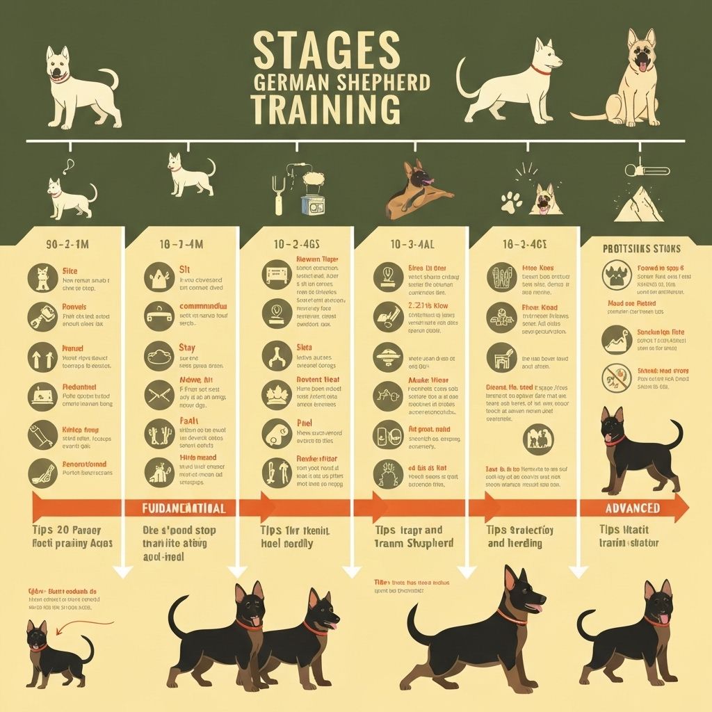 German Shepherd training timeline from puppy to adult